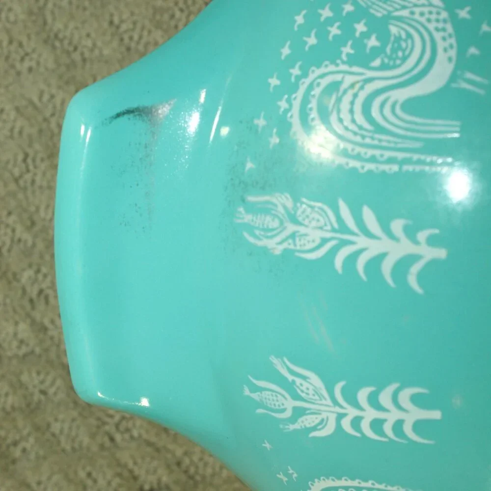 Vtg PYREX AMISH BUTTERPRINT Cinderella Mixing Nesting Bowl SET 441 442 443 444